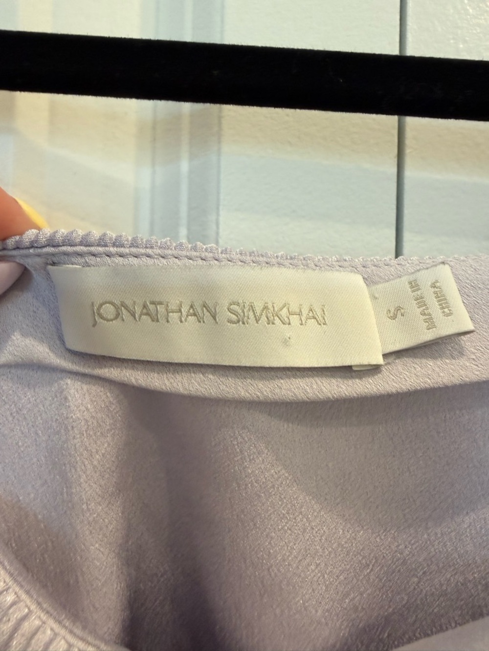 Jonathan Simkhai Ruby Metallic Plisse Satin Blouse - Picture 4 of 6